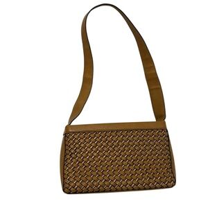 Vintage Relic Tan Leather Woven Women's Shoulder Bag Very Nice Beautiful Purse